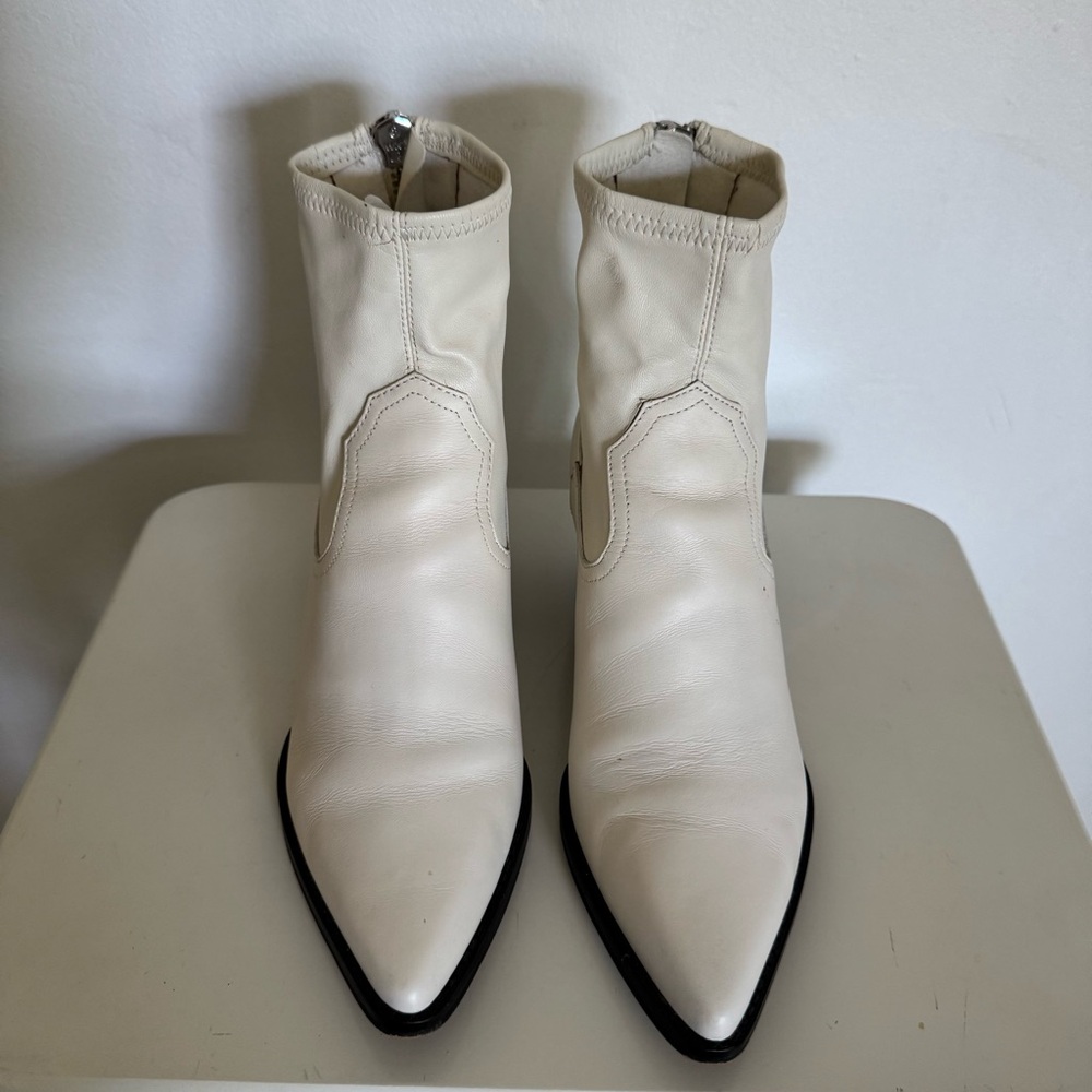 Dolce Vita Shanta White Western Booties Size 8